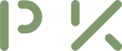 Black logo with stylized letters 