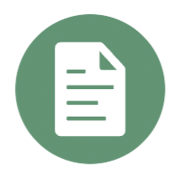 White document icon within a green circle.
