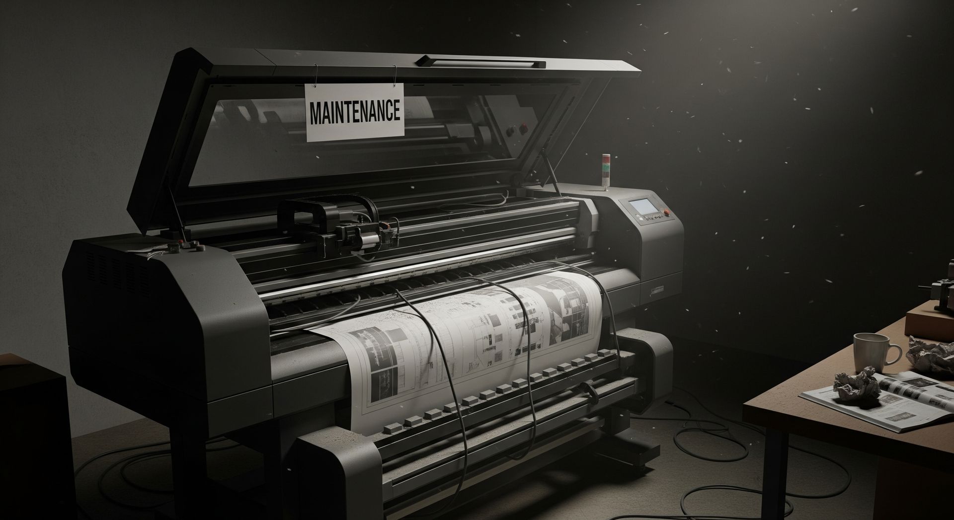 Plotter downtime prevention tips showing how to avoid common causes and keep devices running