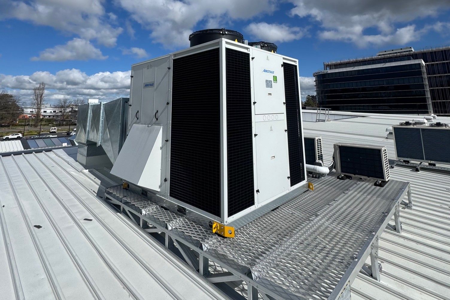 Evaporative Cooler On A Roof
