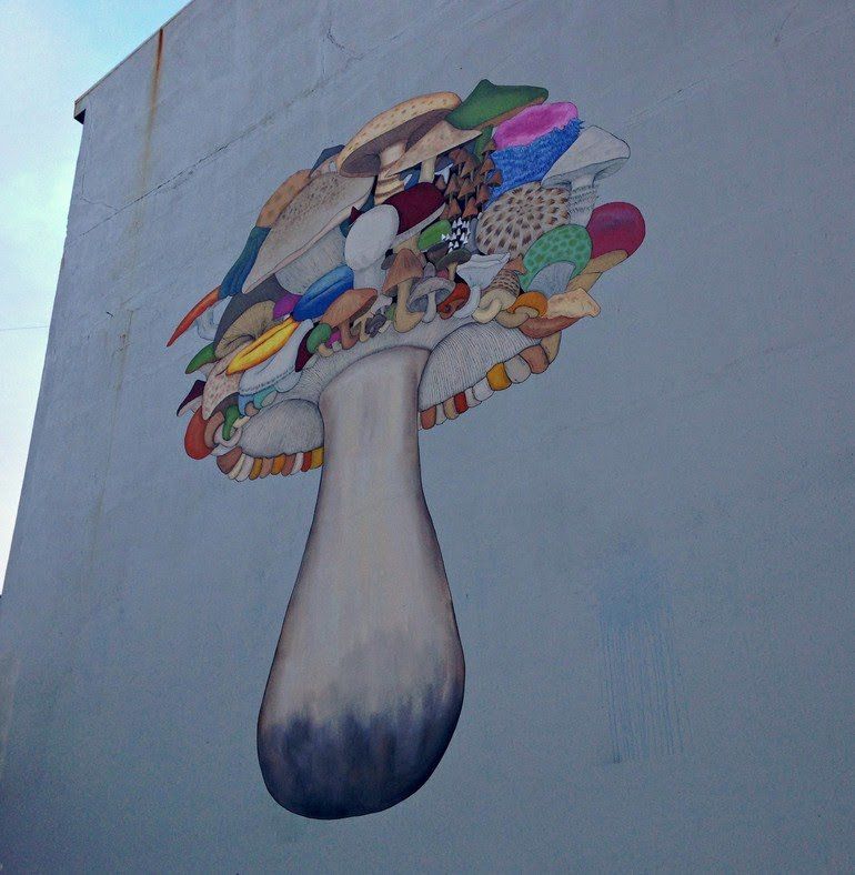 Street Art The Mushroom by artist Sara Riel