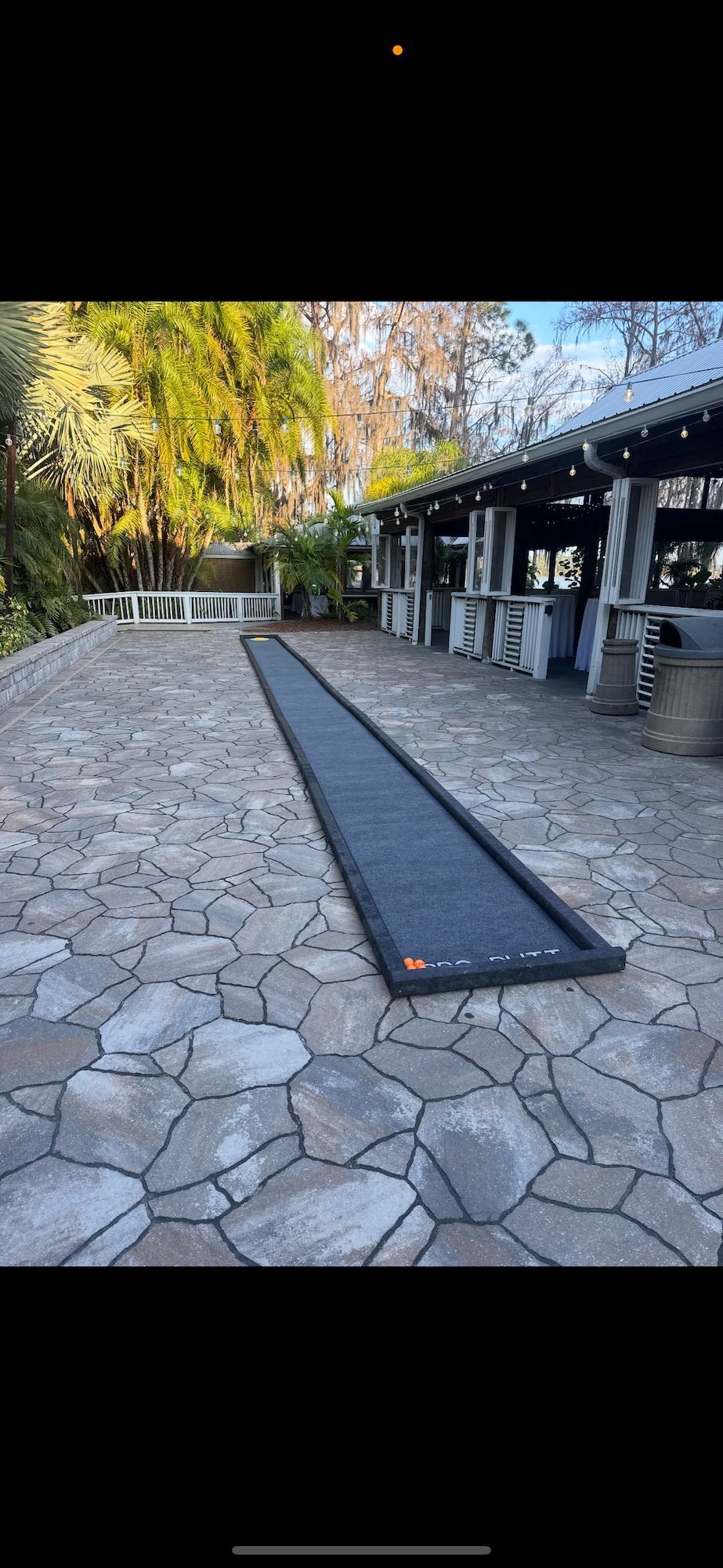 Massive red slide setup up for spring break fun