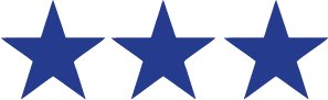 3 blue stars