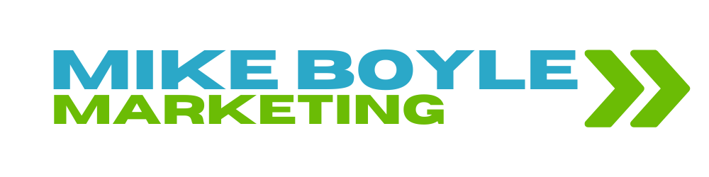 Mike Boyle Marketing logo: blue text 