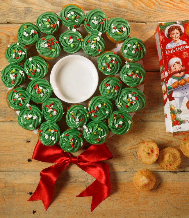 mini muffin christmas wreath for parties