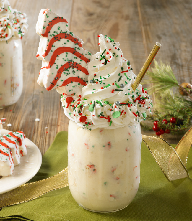 christmas tree cake milkshake