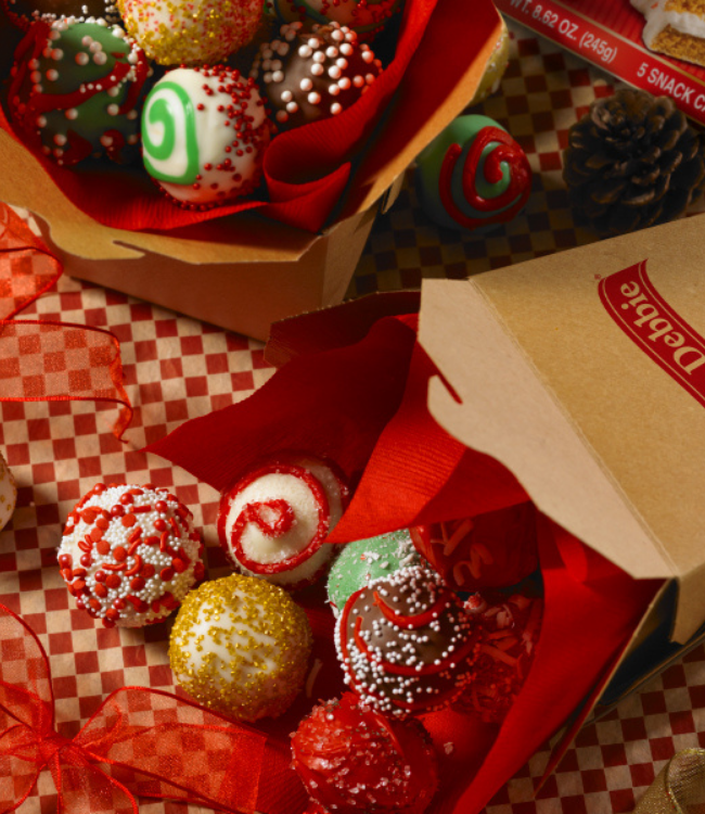 christmas tree cake truffles