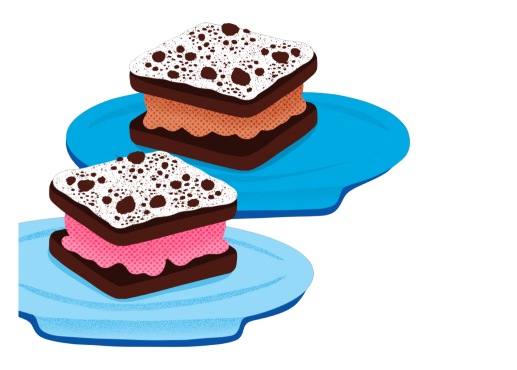 cookies and creme ice cream sandwiches