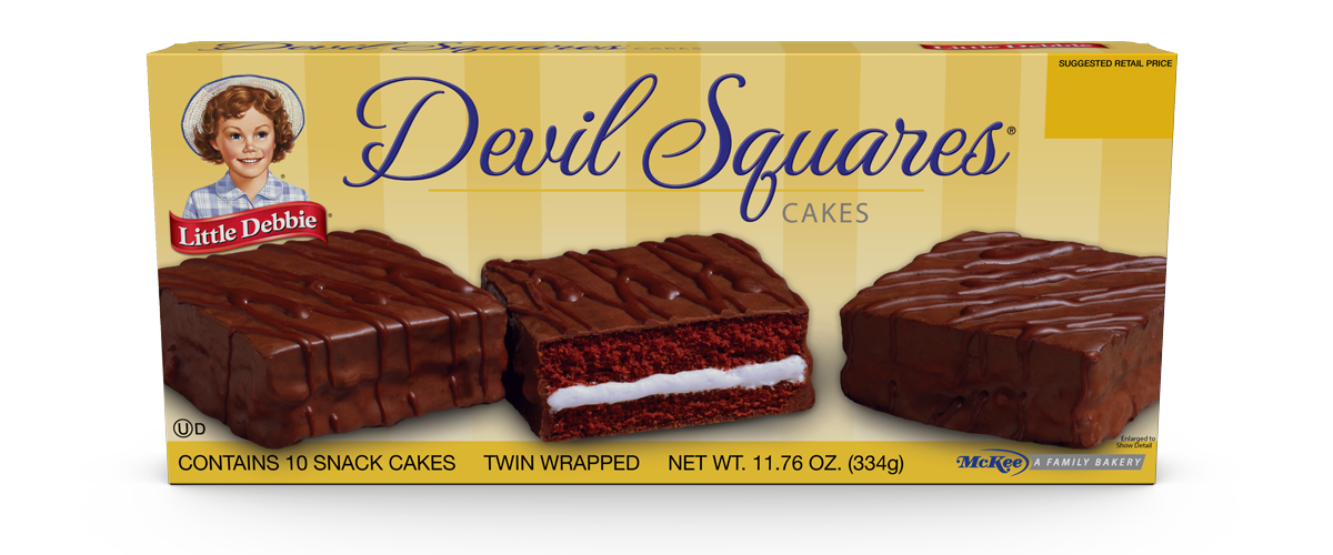 A box of devil squares with three squares in it