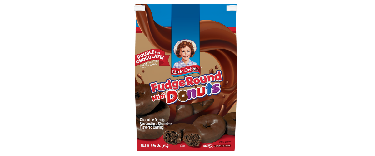 A box of pudding donuts with a picture of a boy on it.