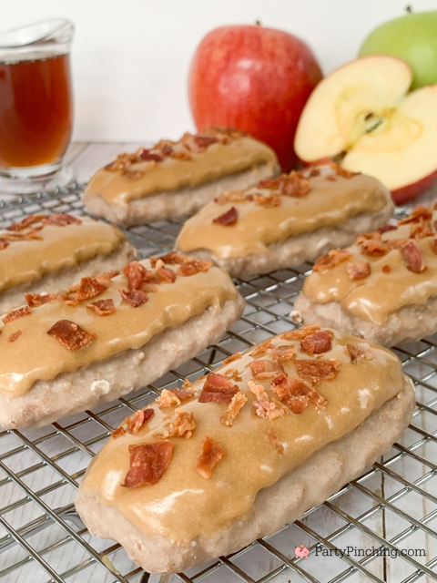 turkey bacon topped donut sticks