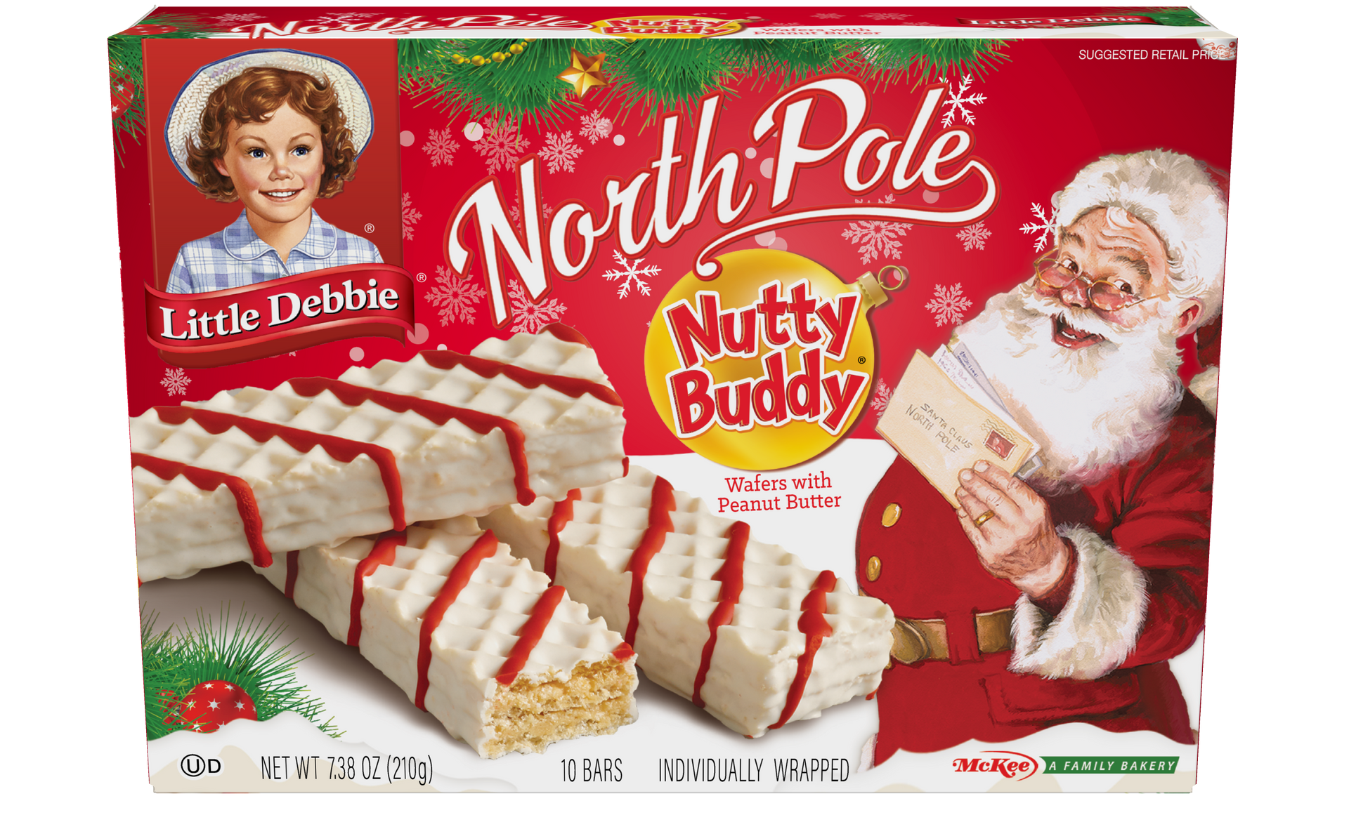 A box of north pole nuts n ' buddy ice cream bars.