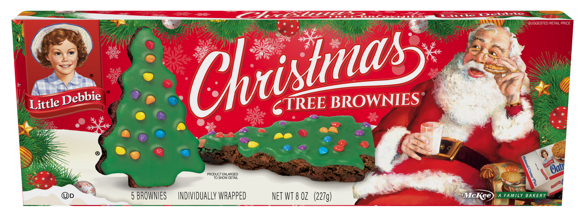 carton of Christmas Tree Brownies