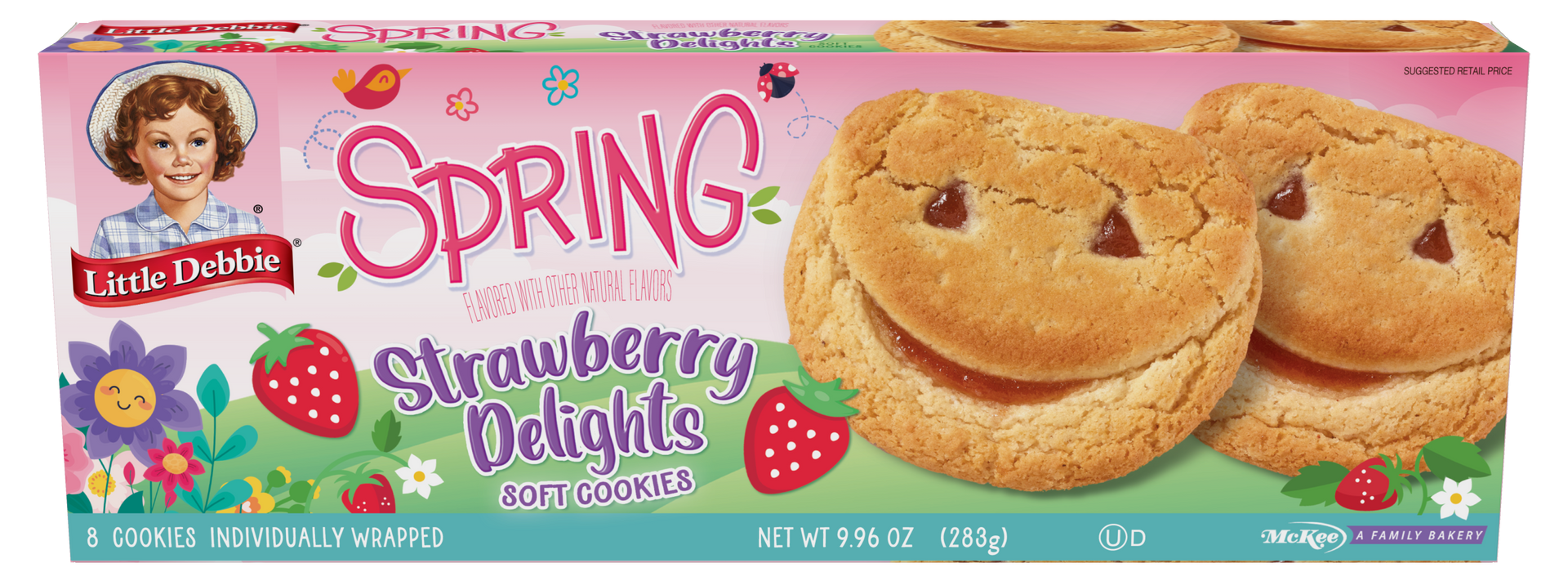 A box of gingerbread soft cookies with cinnamon sticks