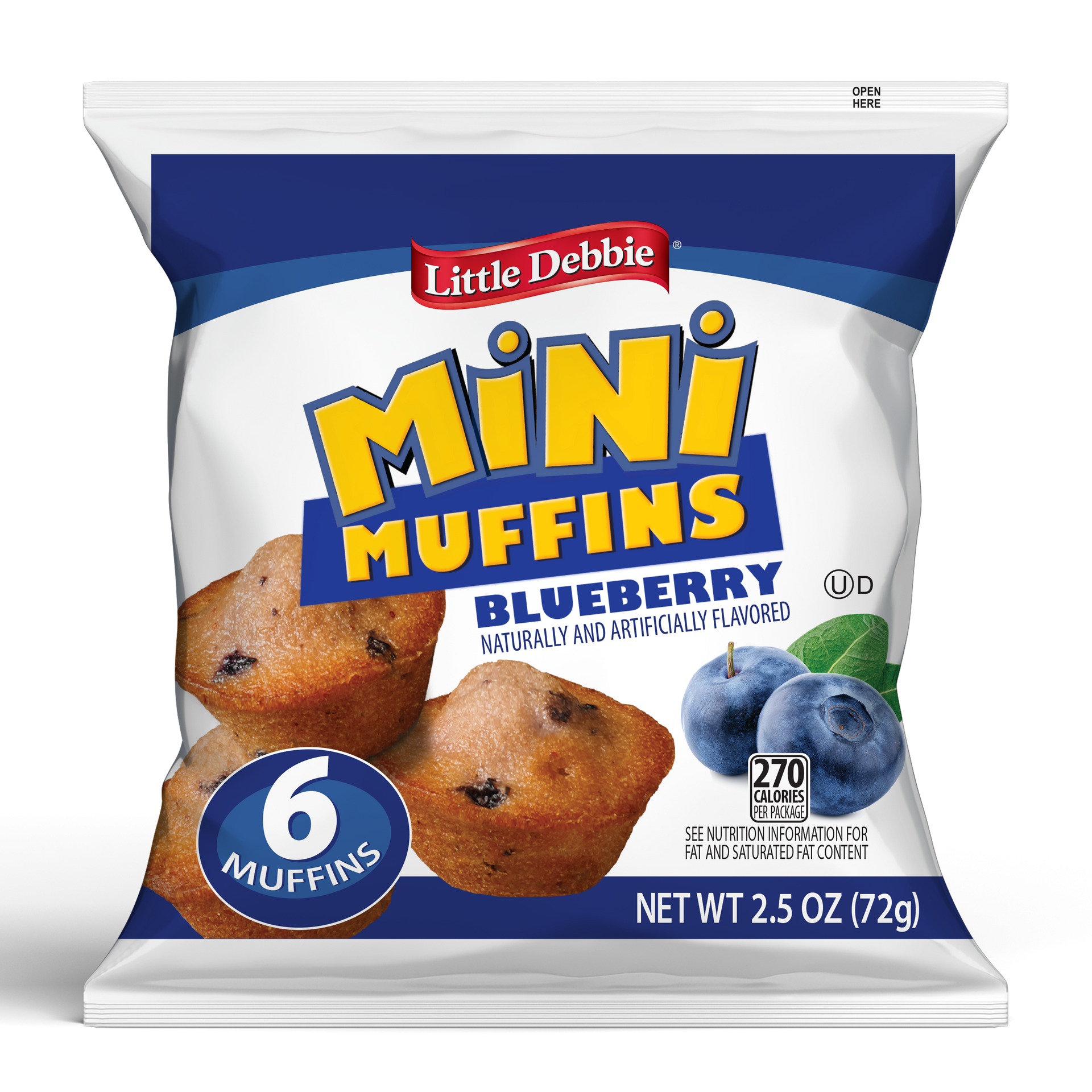 pouch of blueberry mini muffins