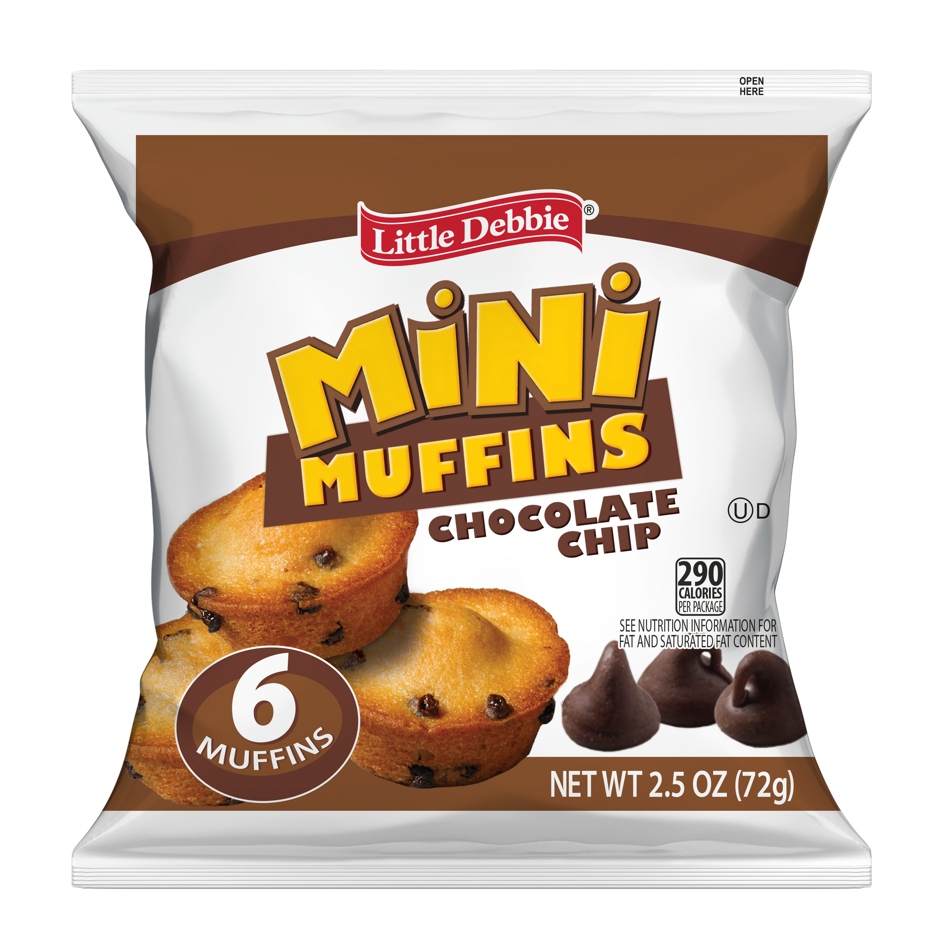 pouch of chocolate chip mini muffins