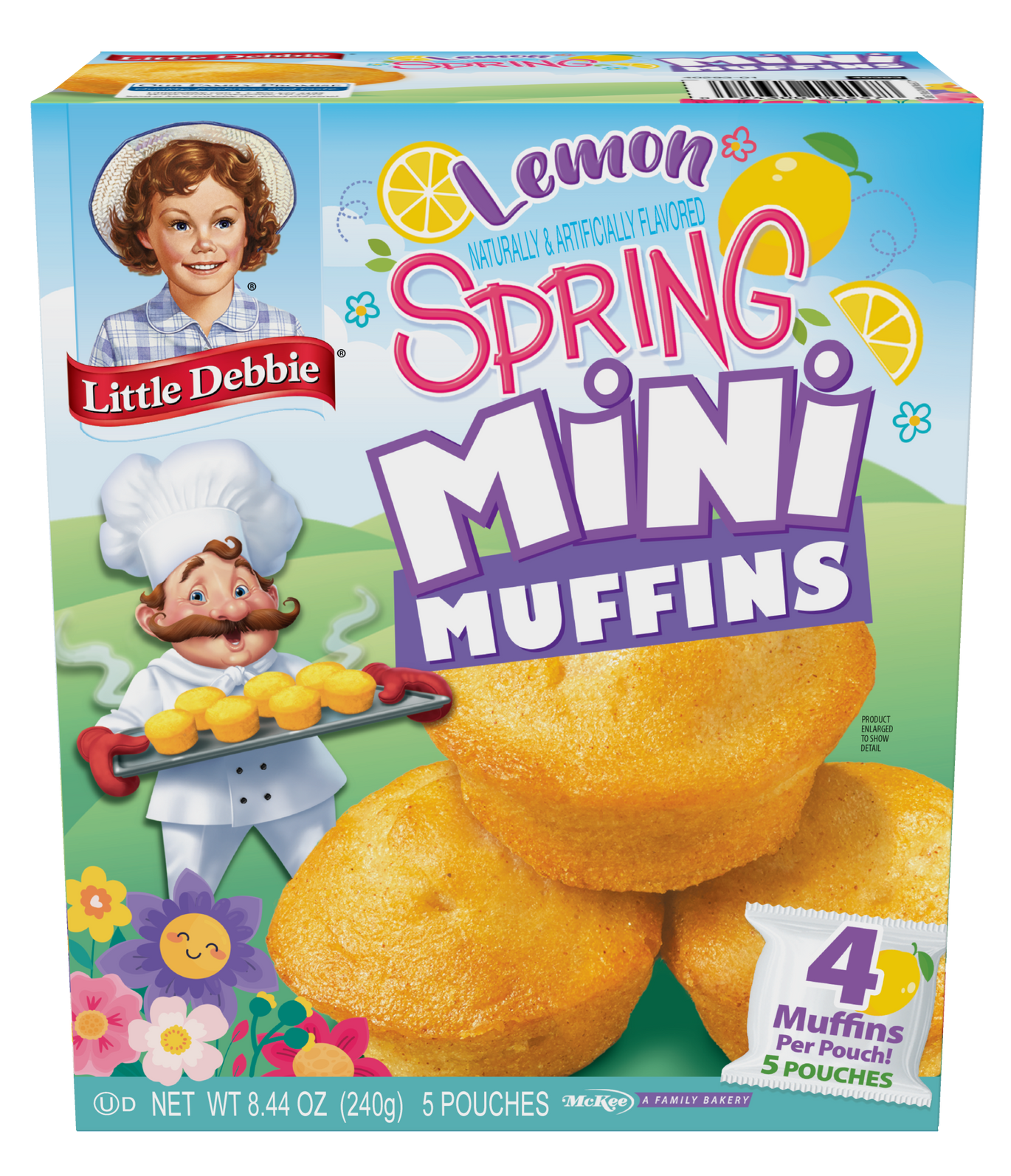 A box of lemon spring mini muffins by little debbie