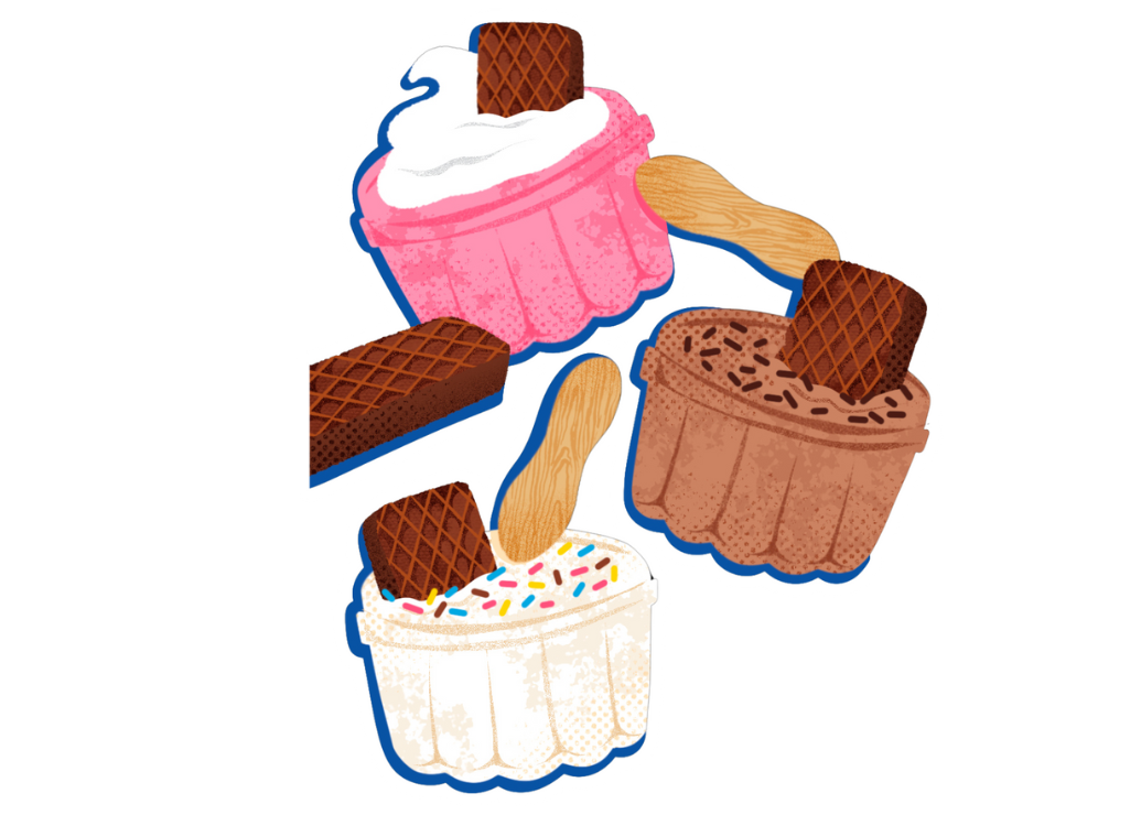 fudge rounds in a fun red cooler for ice cream sandwiches