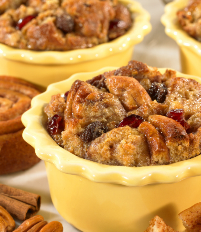pecan spinwheels bread pudding