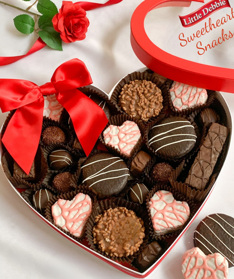 box of little debbie treats for valentines