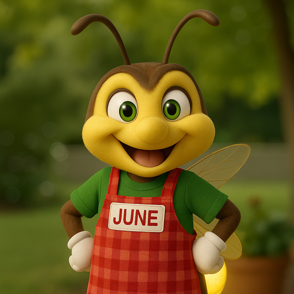 June, the Mascot of Lightning Bug Cleaners