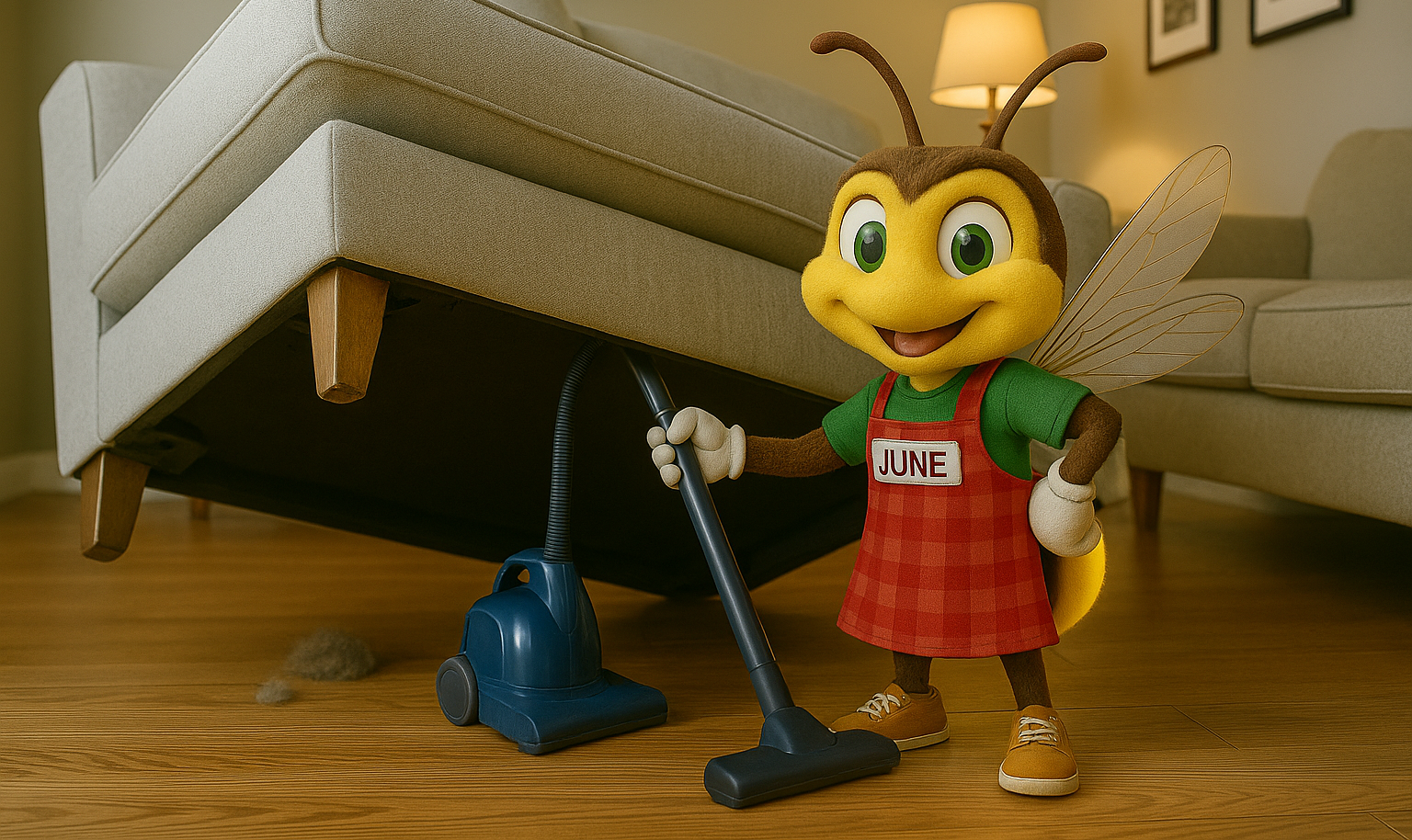 June lifting couch.Residential Cleaning- Lightning Bug Cleaners Houston, Austin and Denver