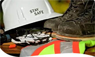 A man is laying bricks on a sidewalk.