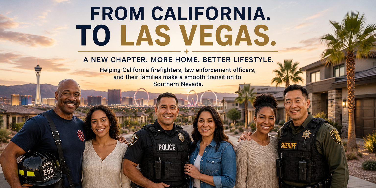 California first responders relocating to Las Vegas with REALTOR® Crystal Elijah-Ramos.