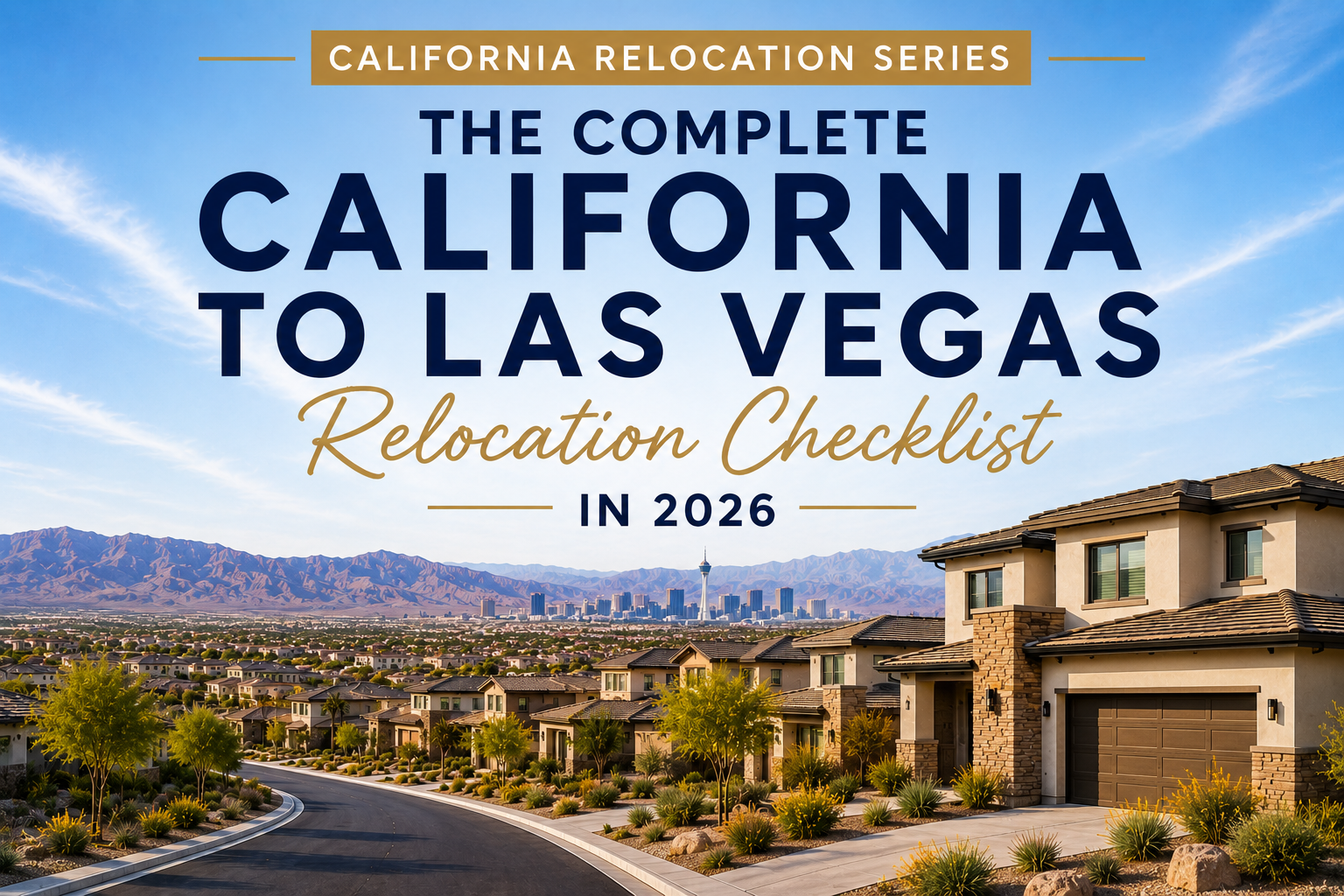 California to Las Vegas Relocation Checklist 2026