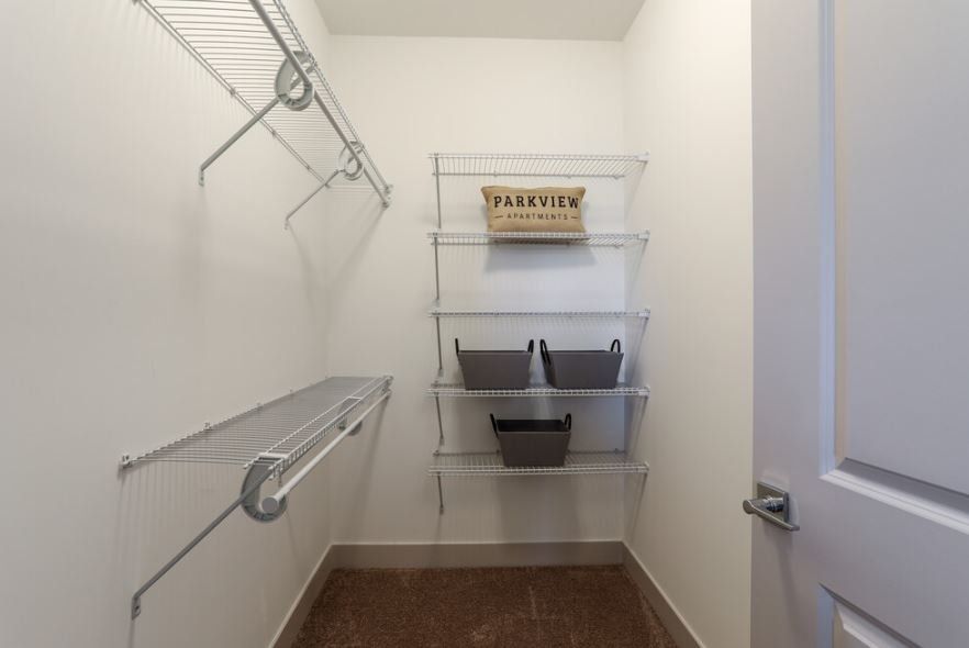 Closet with shelves