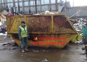 collection and delivery of waste collection skip
