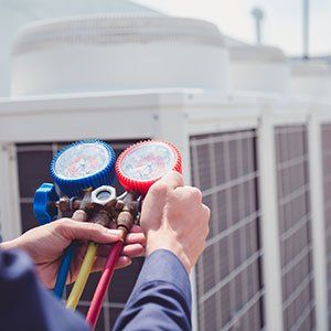 Commercial HVAC — Technician Checking