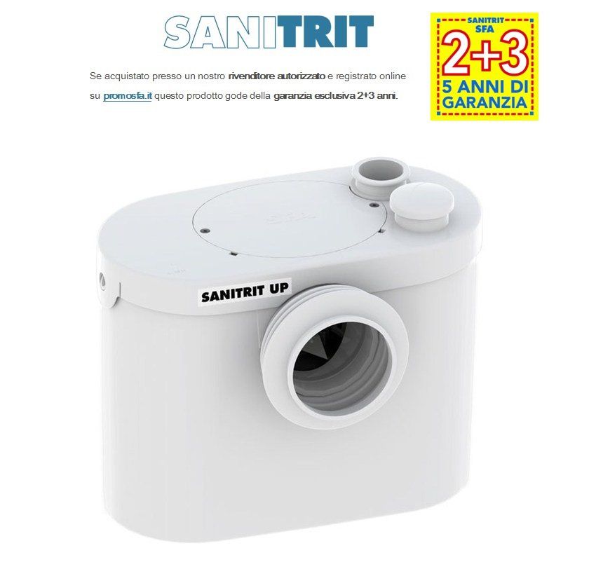 TRITURATORE SANITRIT UP PER WC IN CERAMICA