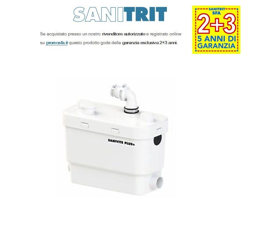 POMPA PER ACQUE CHIARE SANITRIT SANIVITE PLUS+