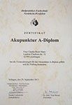 Zertifikat Akupunktur Diplom