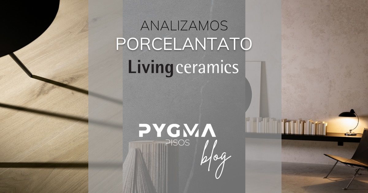 Un cartel para la cerámica viva de porcelanato de Pygma