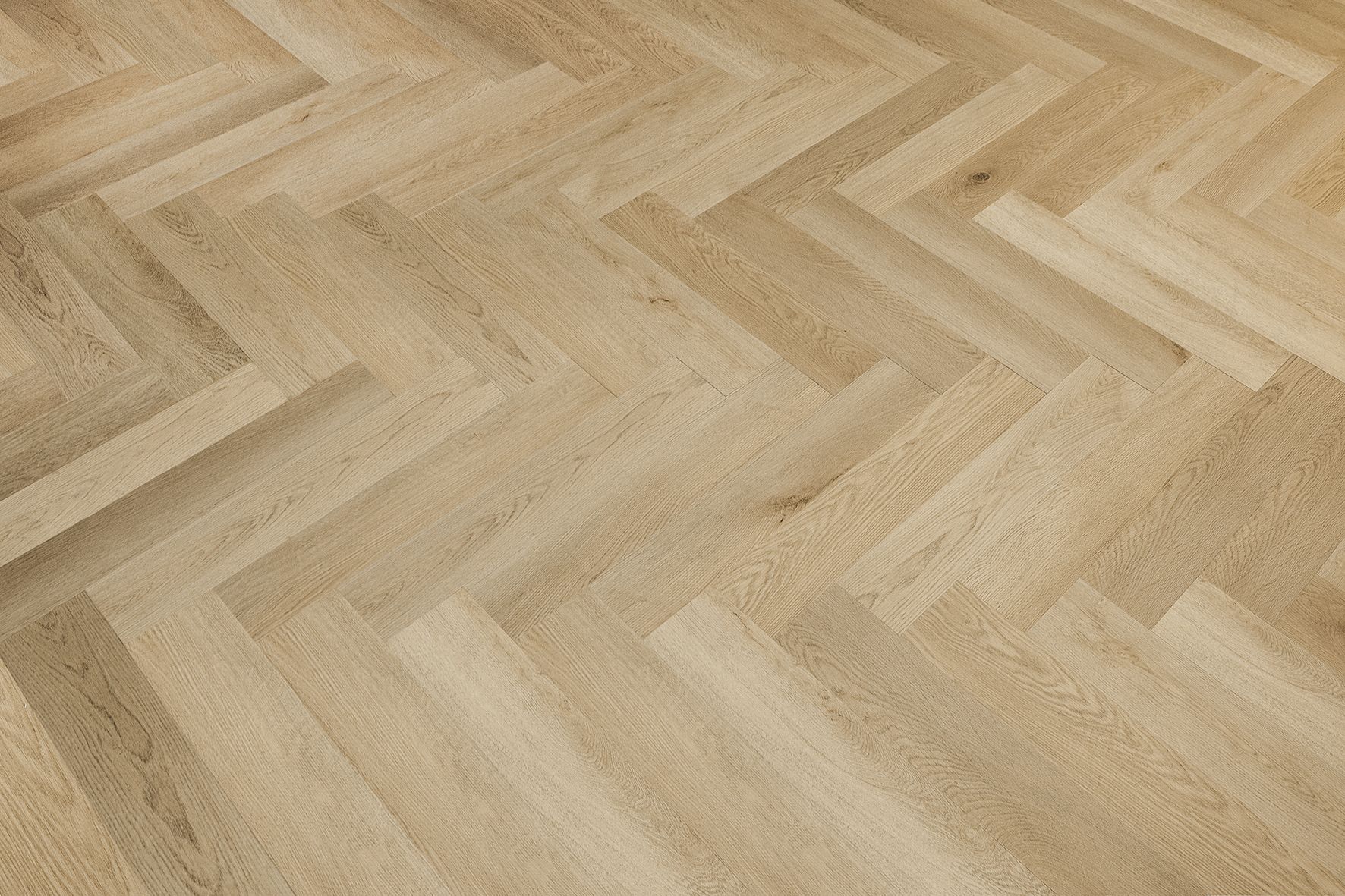 Fotografía del piso SPC Mountain Oak patrón Herringbone en una habitación