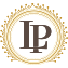 Logo monogramma dorato con lettere “LP” intrecciate all'interno di una cornice quadrata su sfondo bianco.