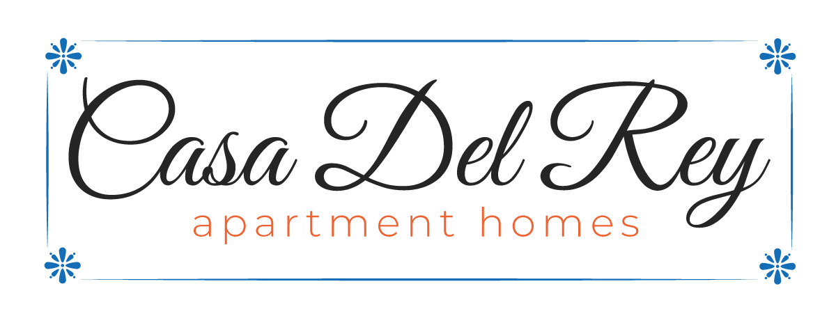 The logo for casa del rey apartment homes