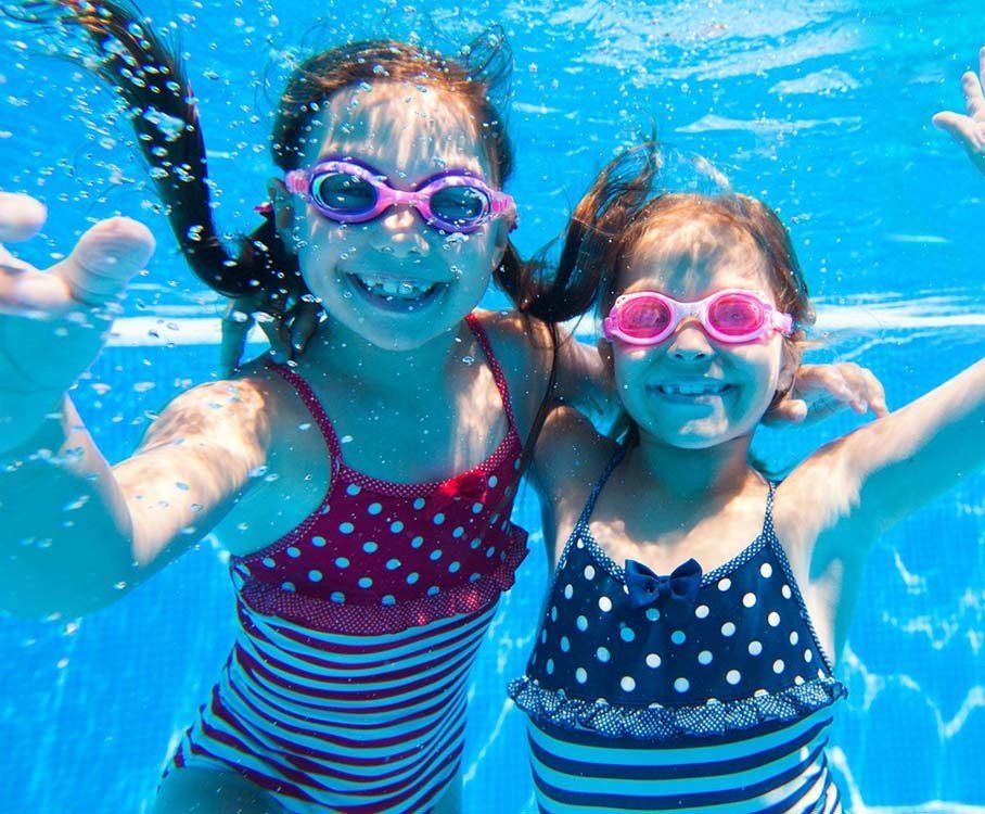Two Litle Girl Swimming in the Pool — Port Macquarie, NSW — All Bright Pool Care