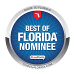 A sticker that says best of florida nominee