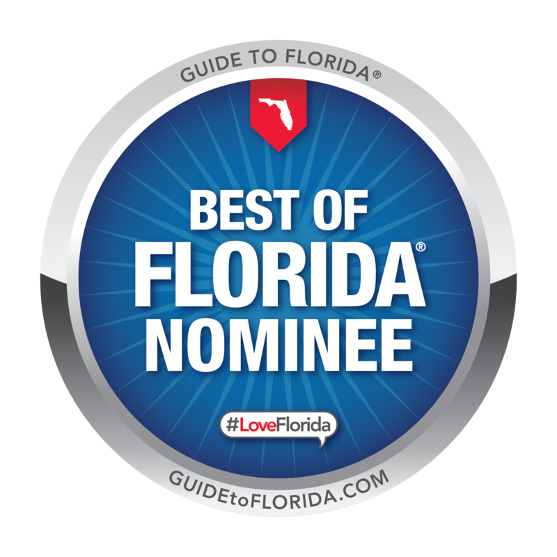 A sticker that says best of florida nominee