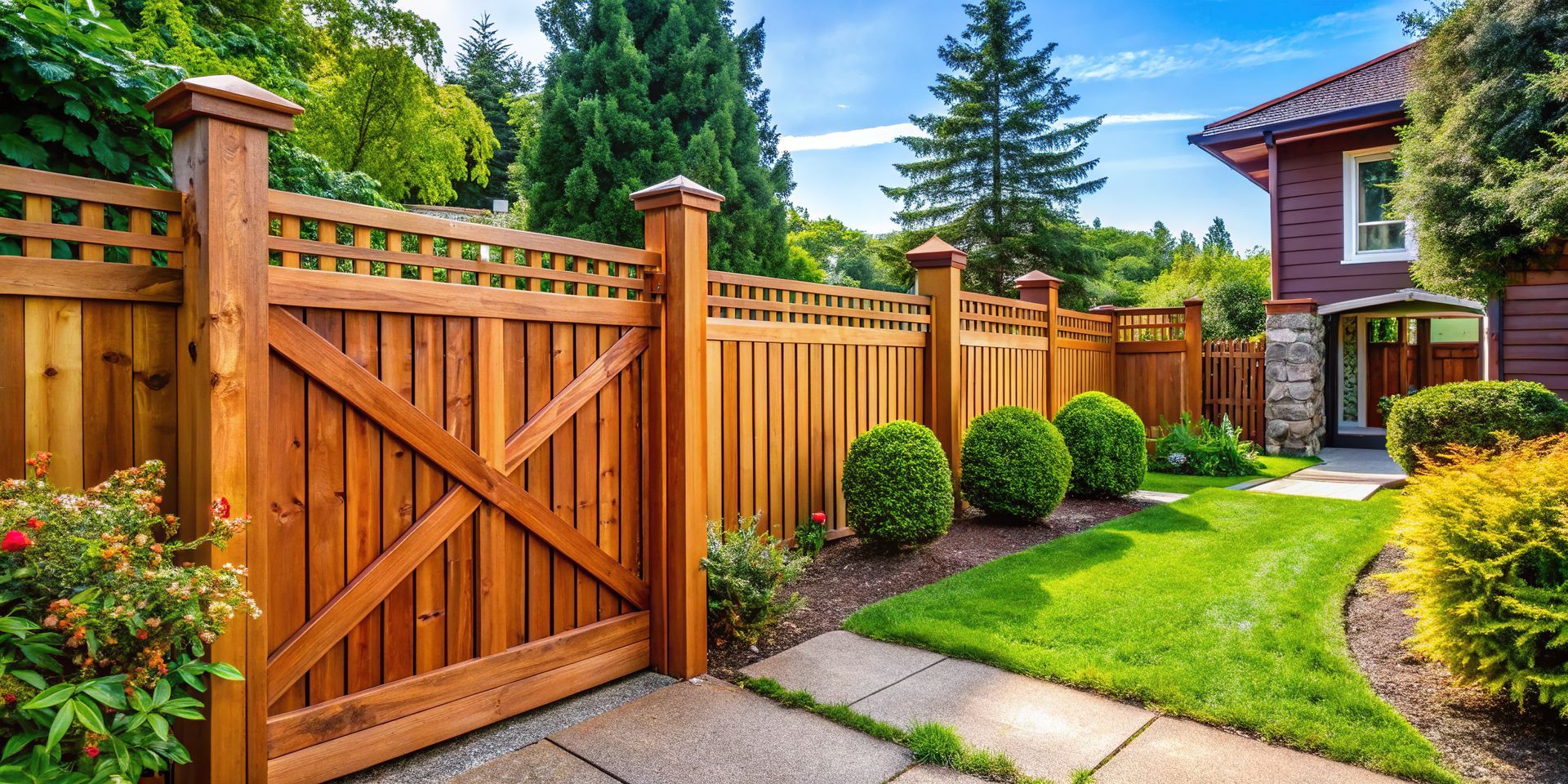Wooden fence and gate installation option.