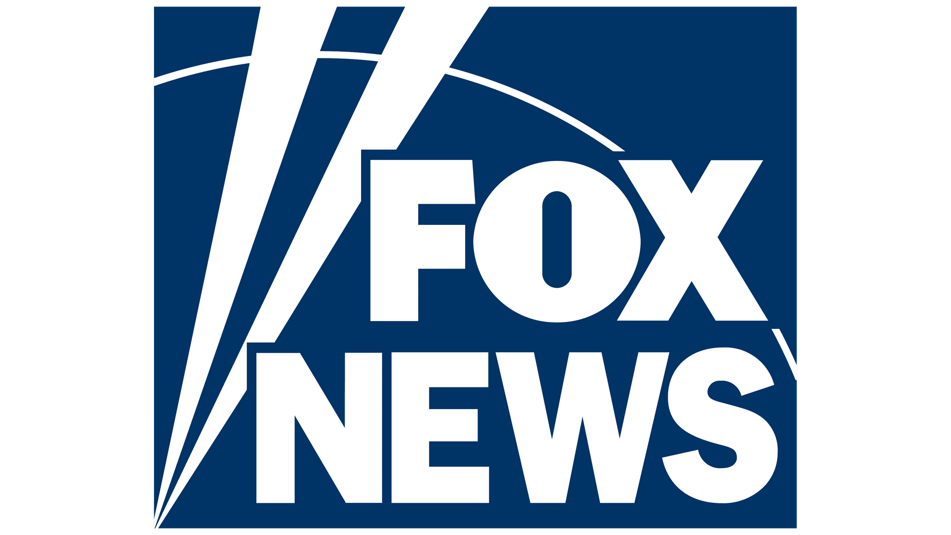 A blue and white logo for fox news