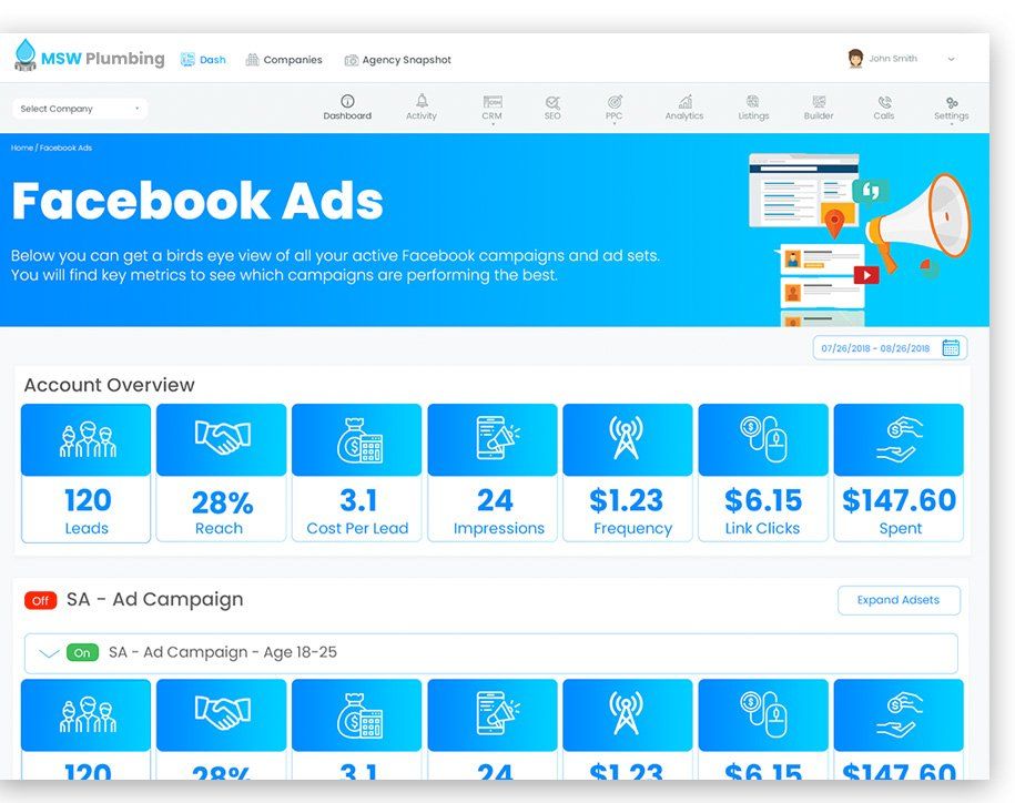 Facebook Ads Campaign Interface