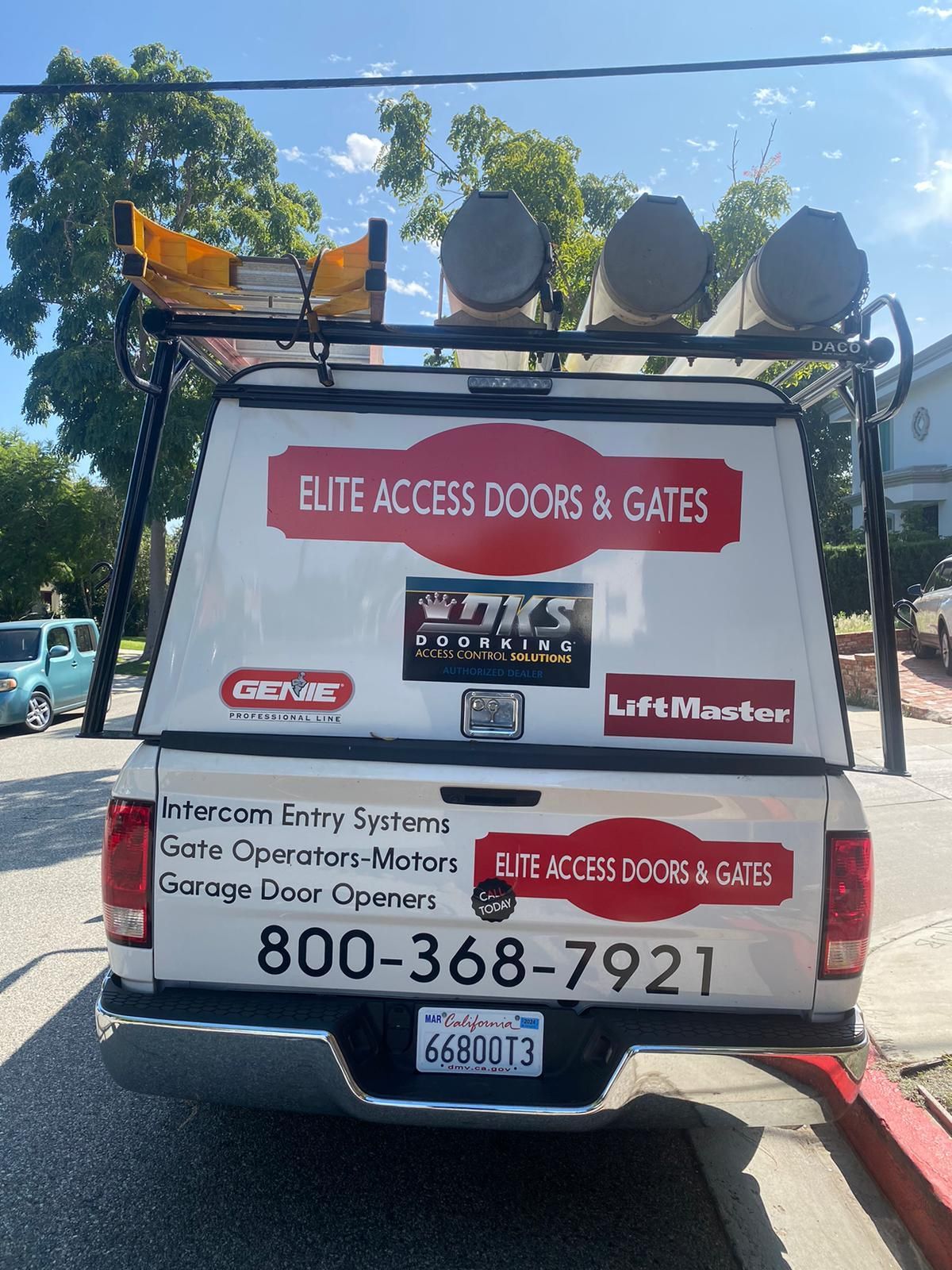 an image that shows a truck from Elite Access Doors and Gates