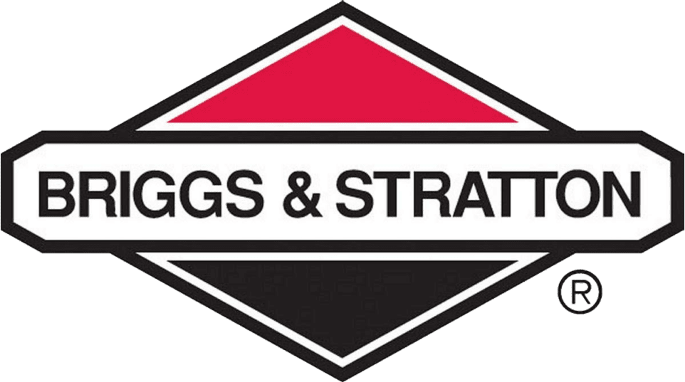 The logo for briggs and stratton is a red , black and white logo.