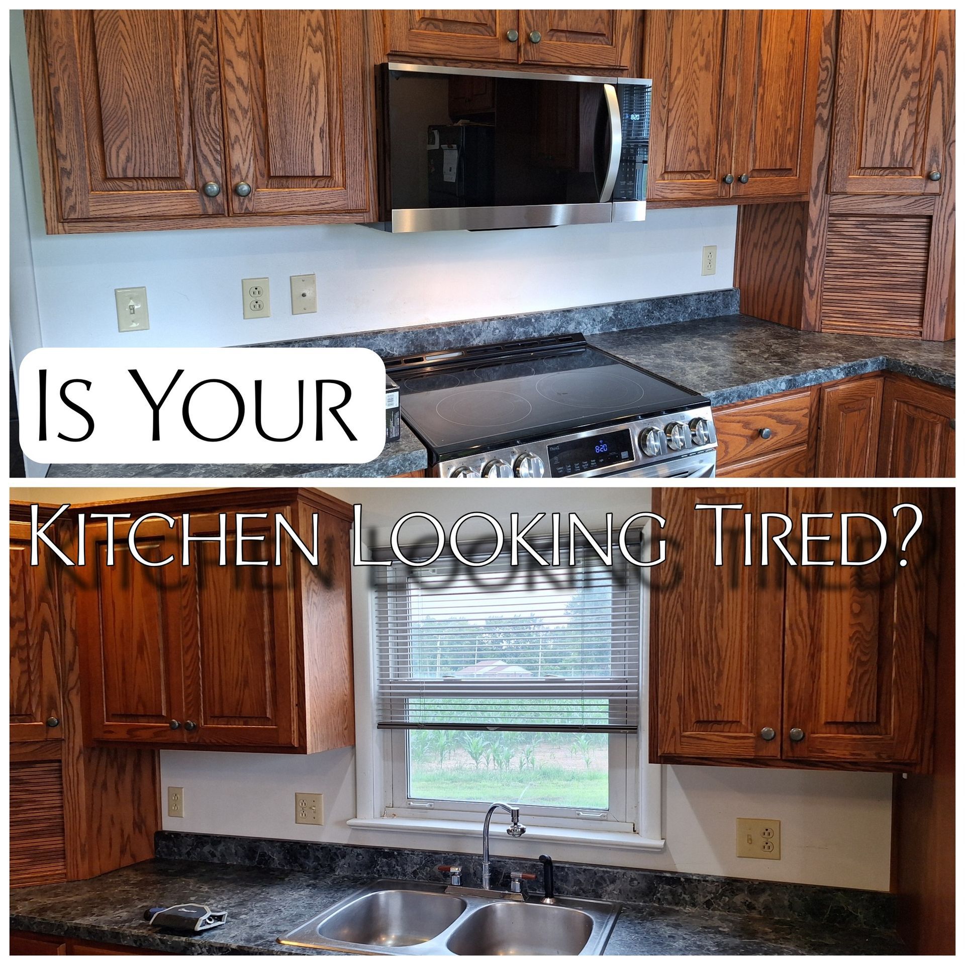 A kitchen with white cabinets and a stainless steel sink.
