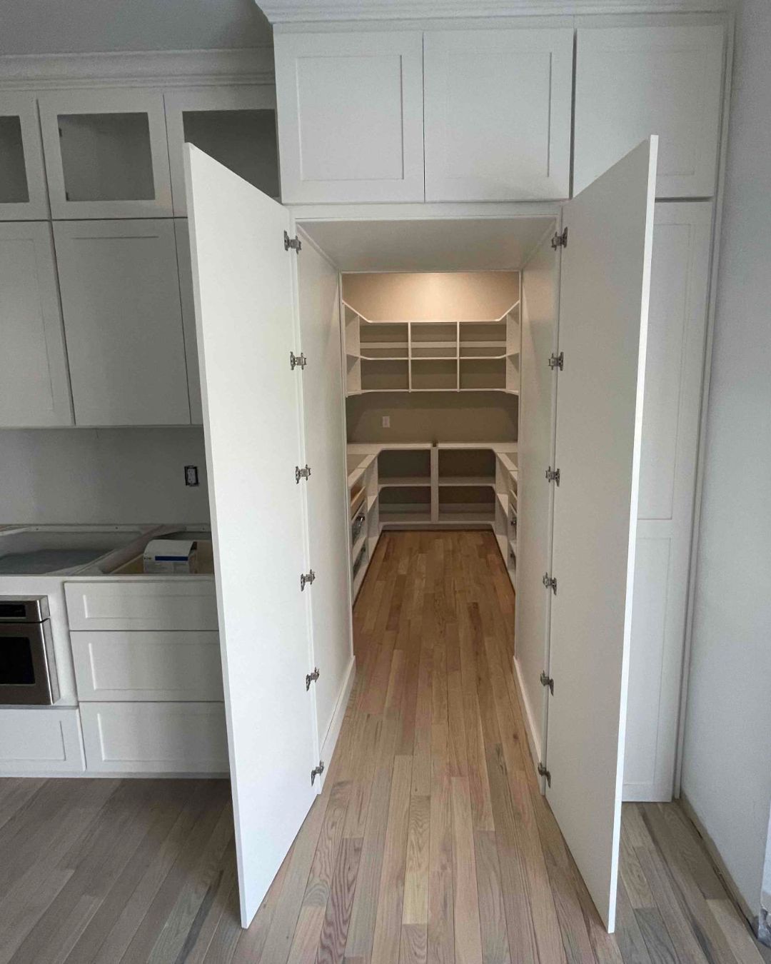 deep pantry in custom kitchen