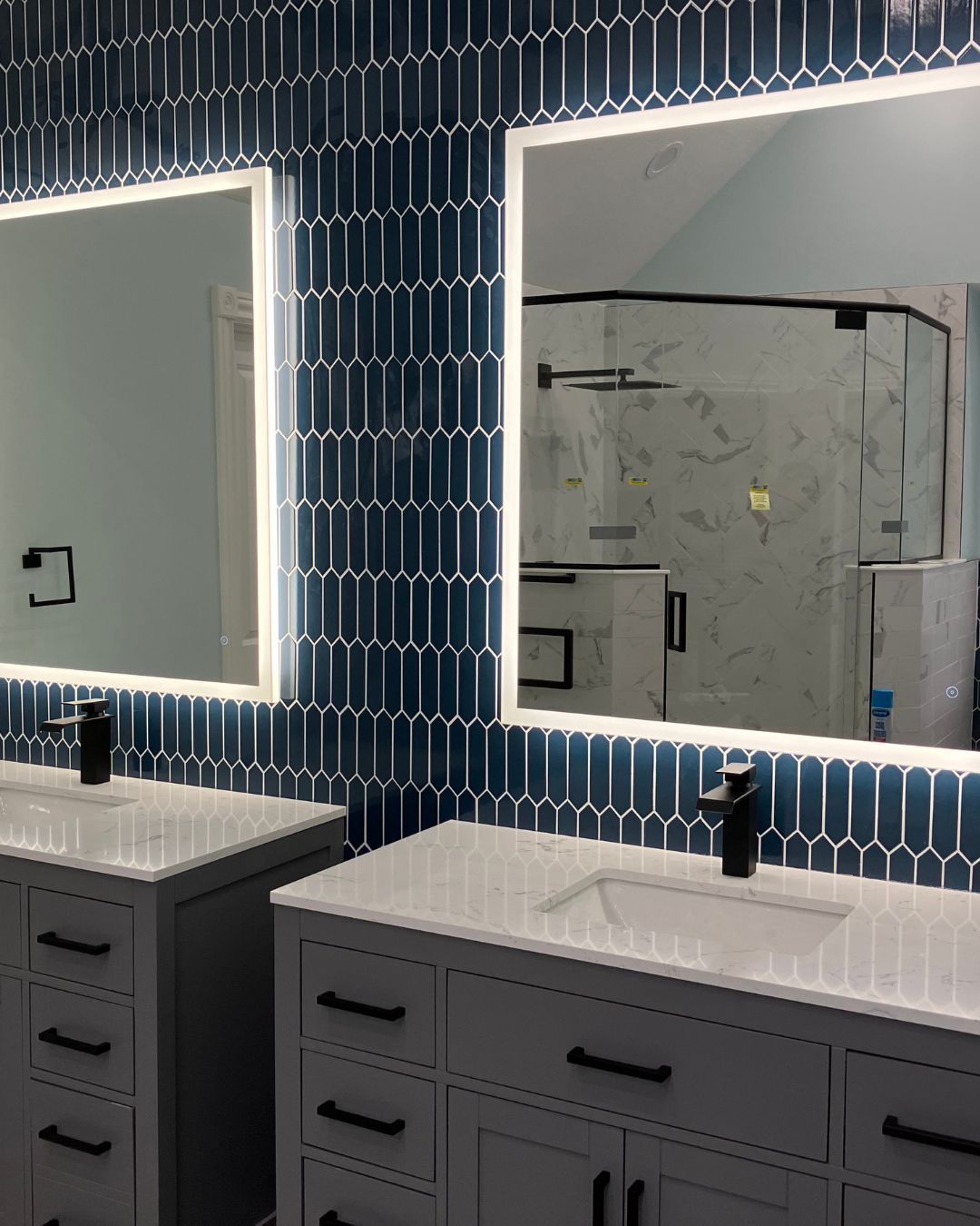 double vanity install